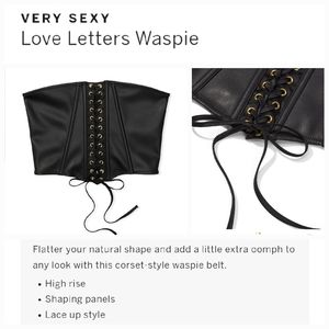 Victoria's secret very sexy love letters waspie waist cincher XSMALL SMALL